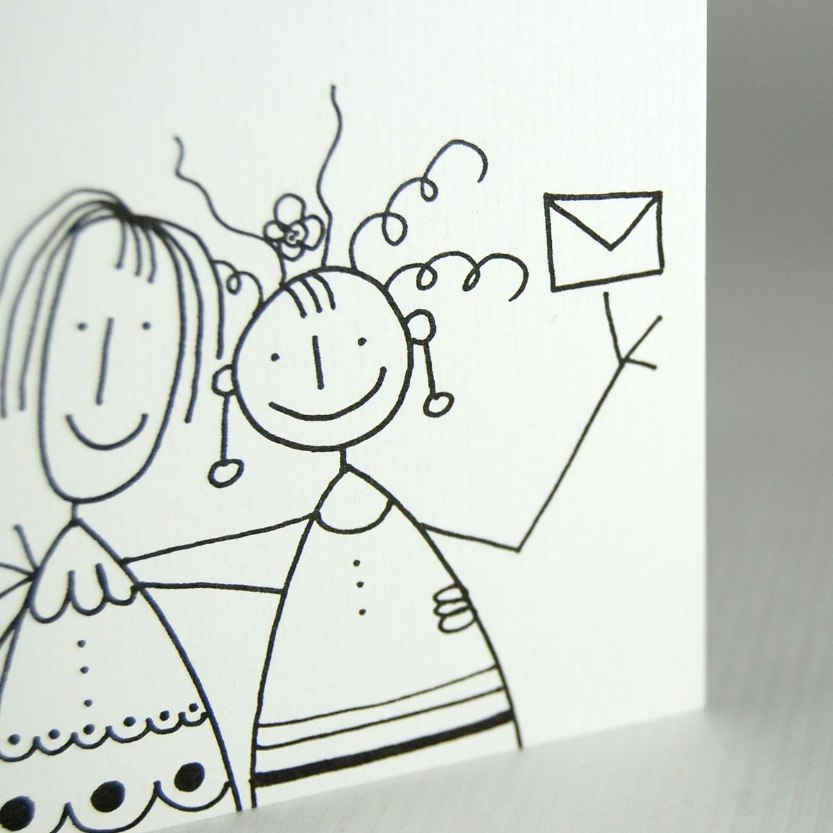 10er Set witzige Hochzeitskarten für Frauen (mit Umschlägen)