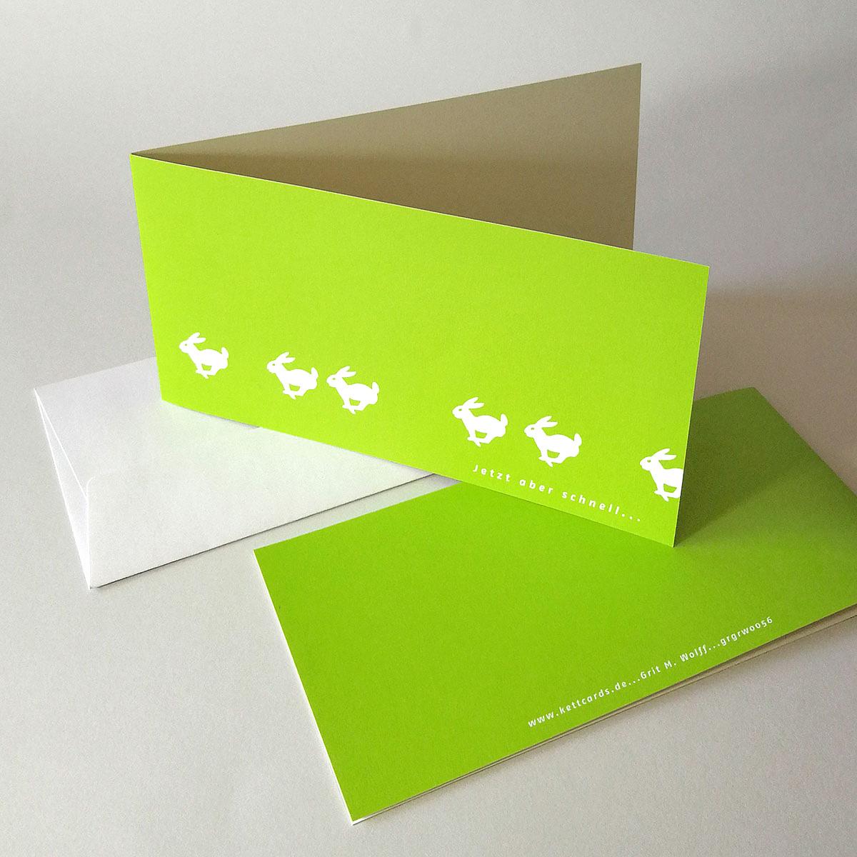 10er Set grüne Recycling-Osterkarten mit Kuverts: Jetzt aber schnell ...