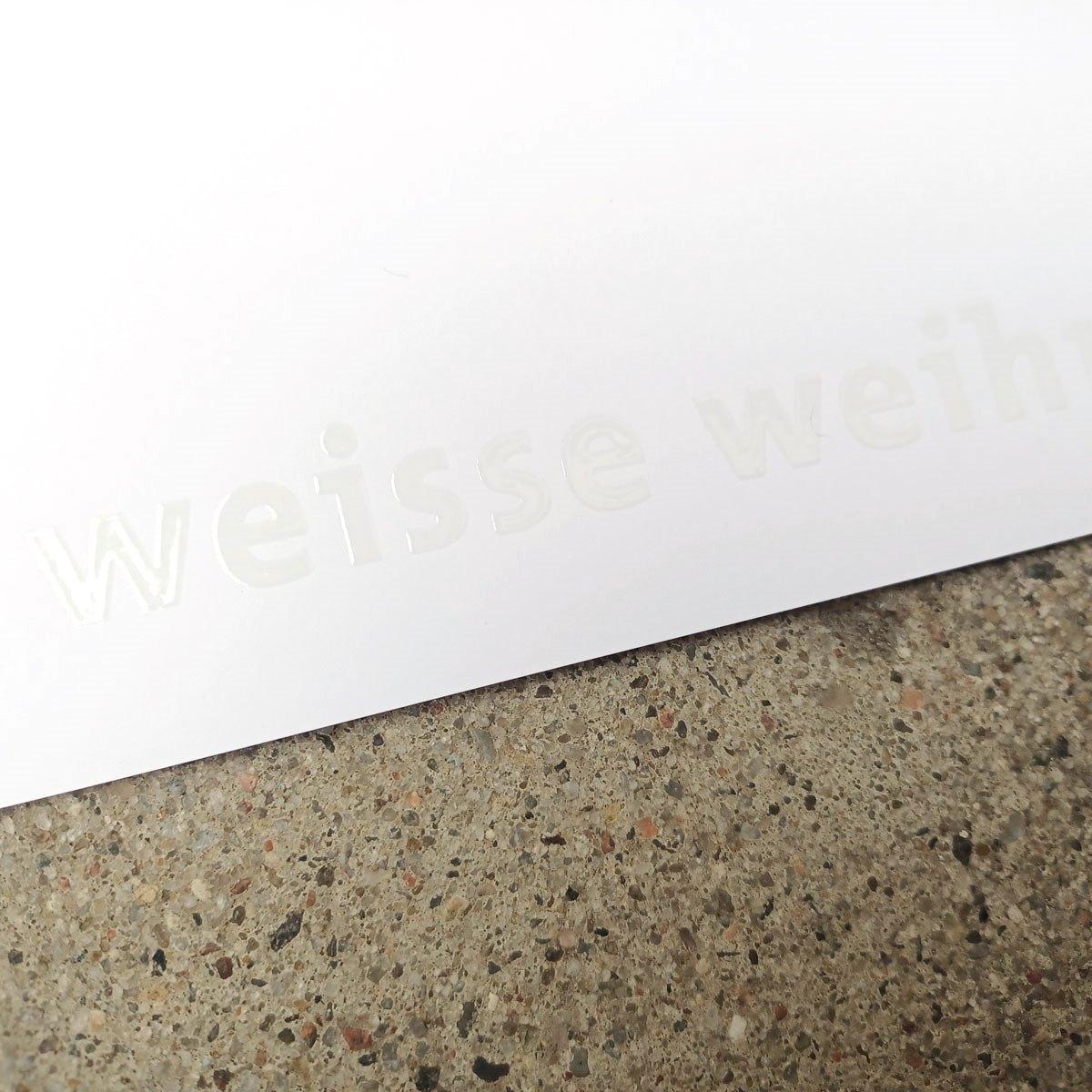 20er Set Weihnachtskarten mit hellgrünen Umschlägen: weisse weihnachten
