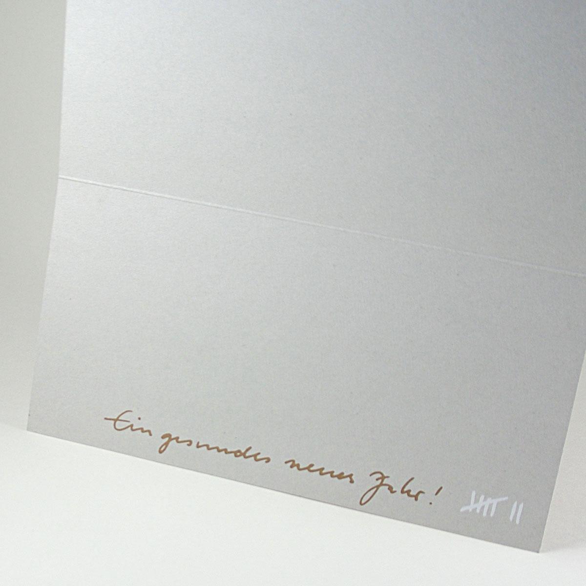 10er Set Season´s Greetings mit goldenen Kuverts