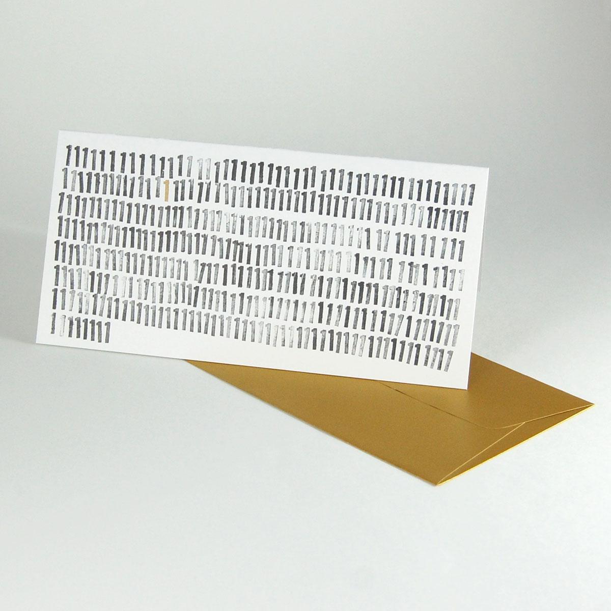 10er Set witzige Glückwunschkarten für den 29. Februar (mit goldenen Kuverts)