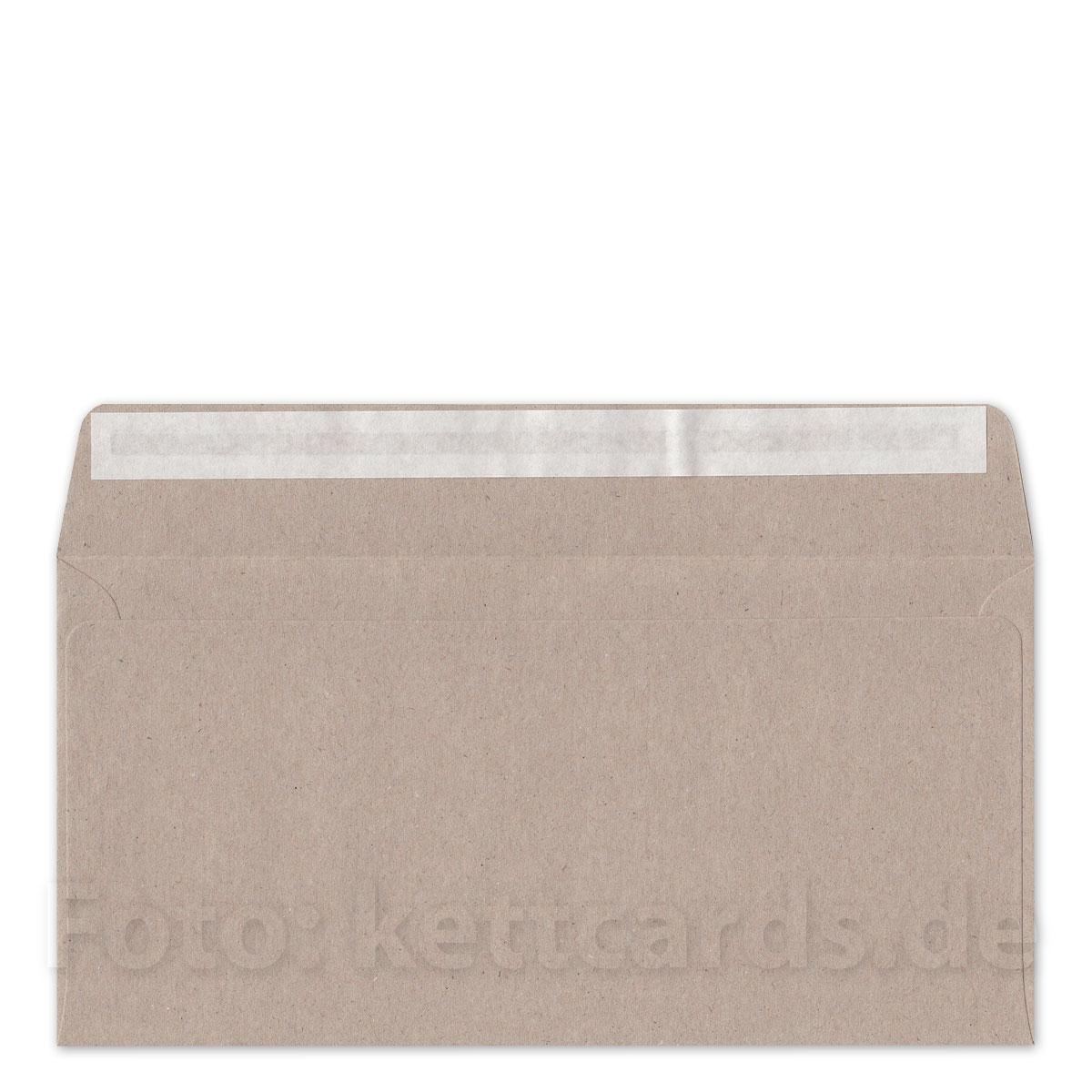 10er Set weiße Recycling-Weihnachtskarten mit Umschlägen