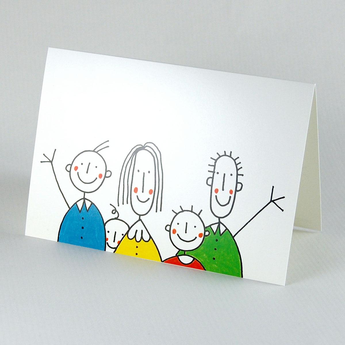 witzige Grußkarte: Familie