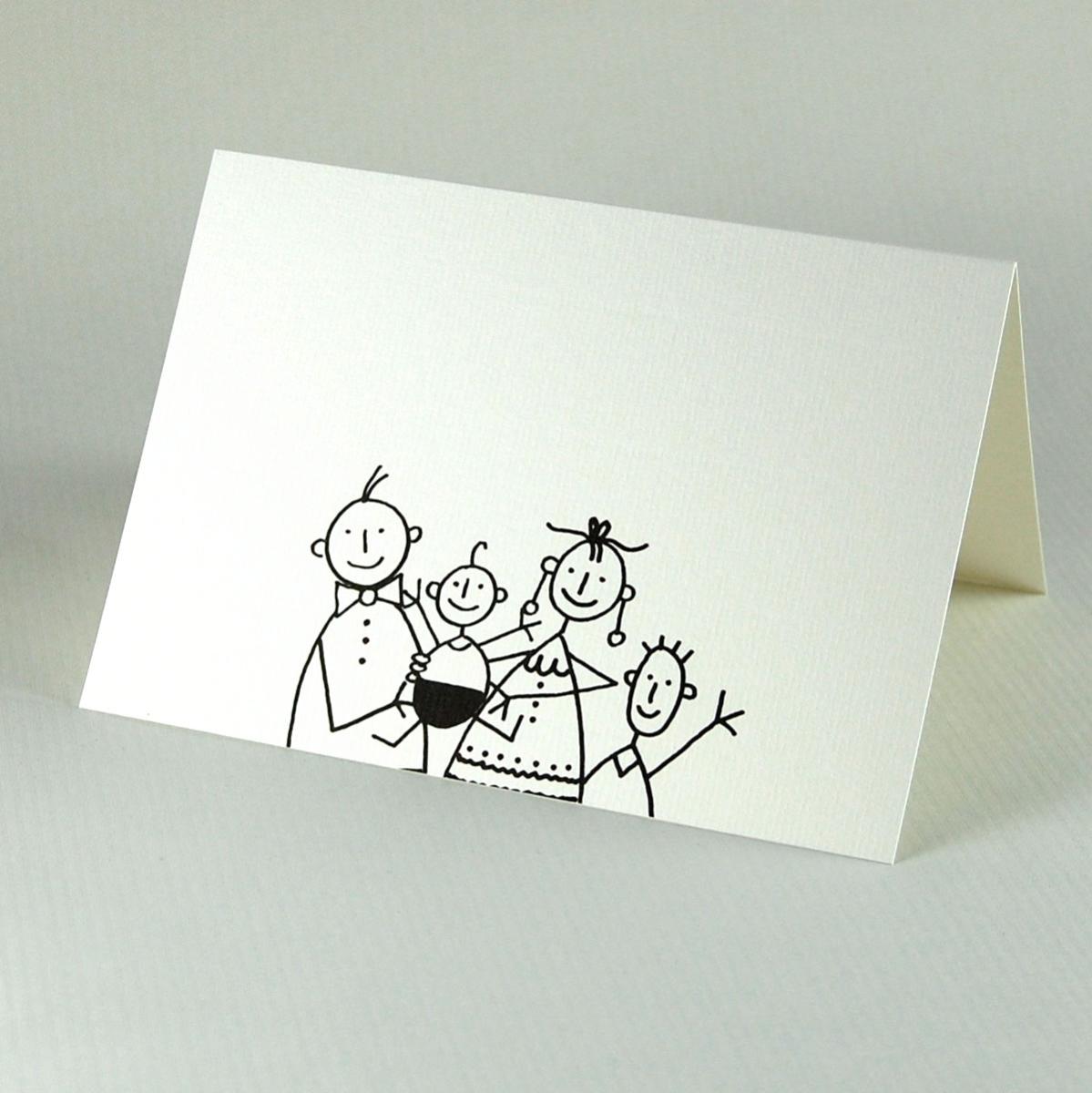 witzige Glückwunschkarte: das zweite Kind