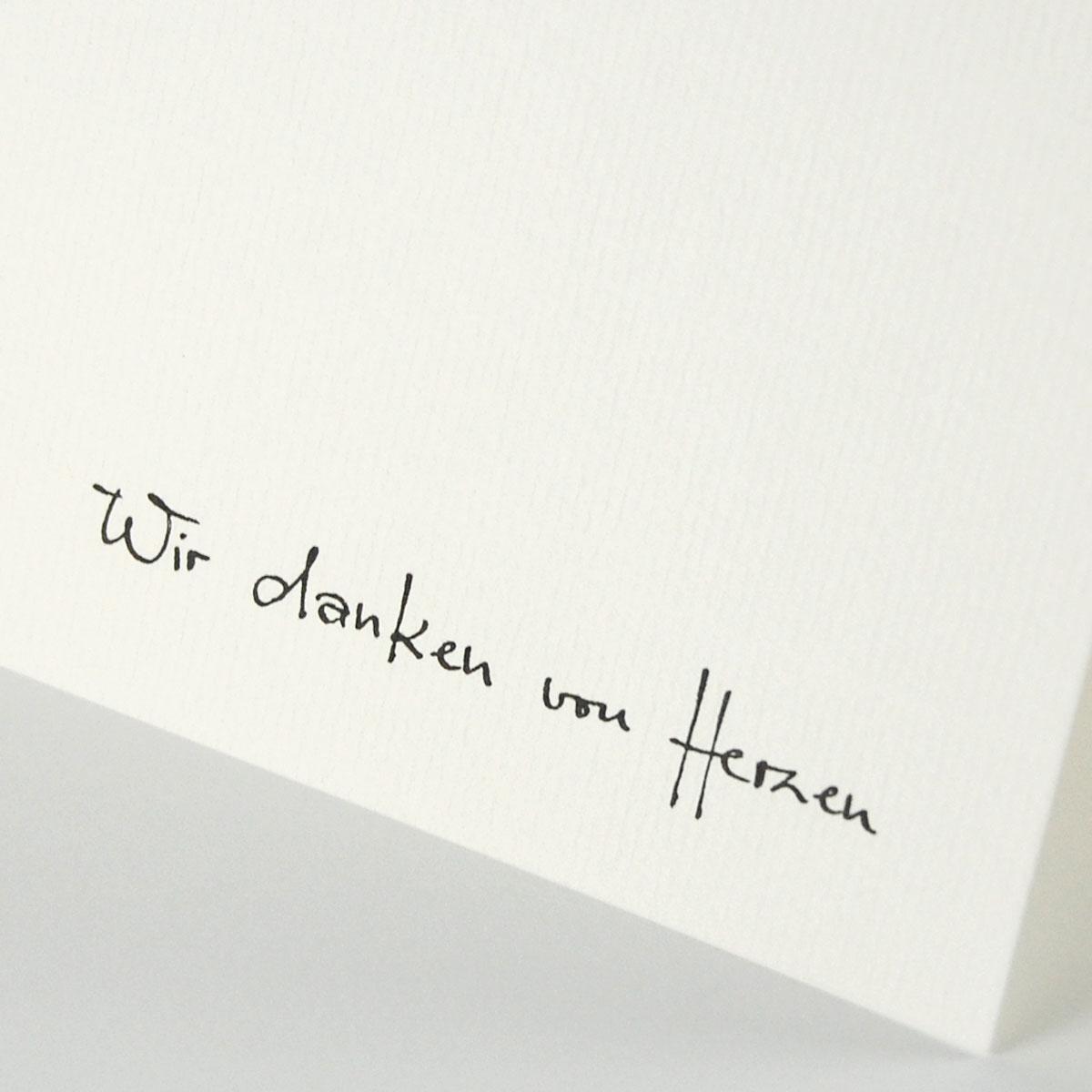 Danksagungskarte im Trauerfall: Wir danken von Herzen