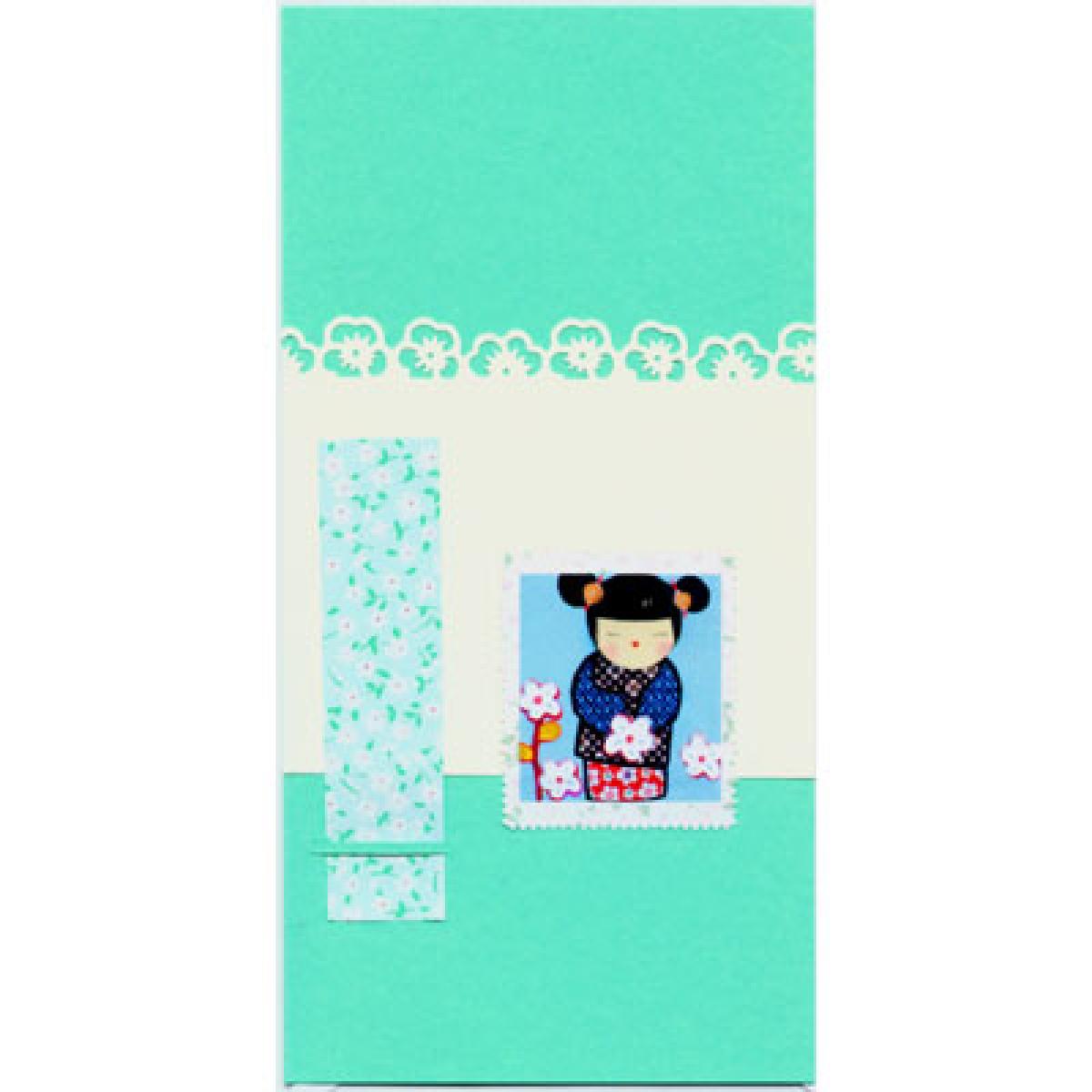 handgemachte Grußkarte: japanisches Mädchen