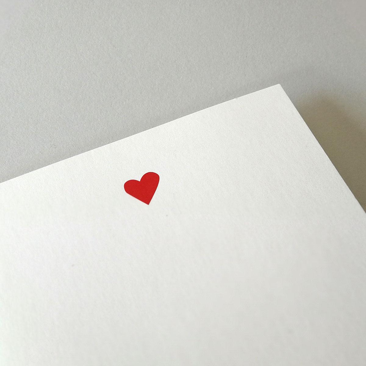 Menükarte für die Hochzeit: Menue + rotes Herz