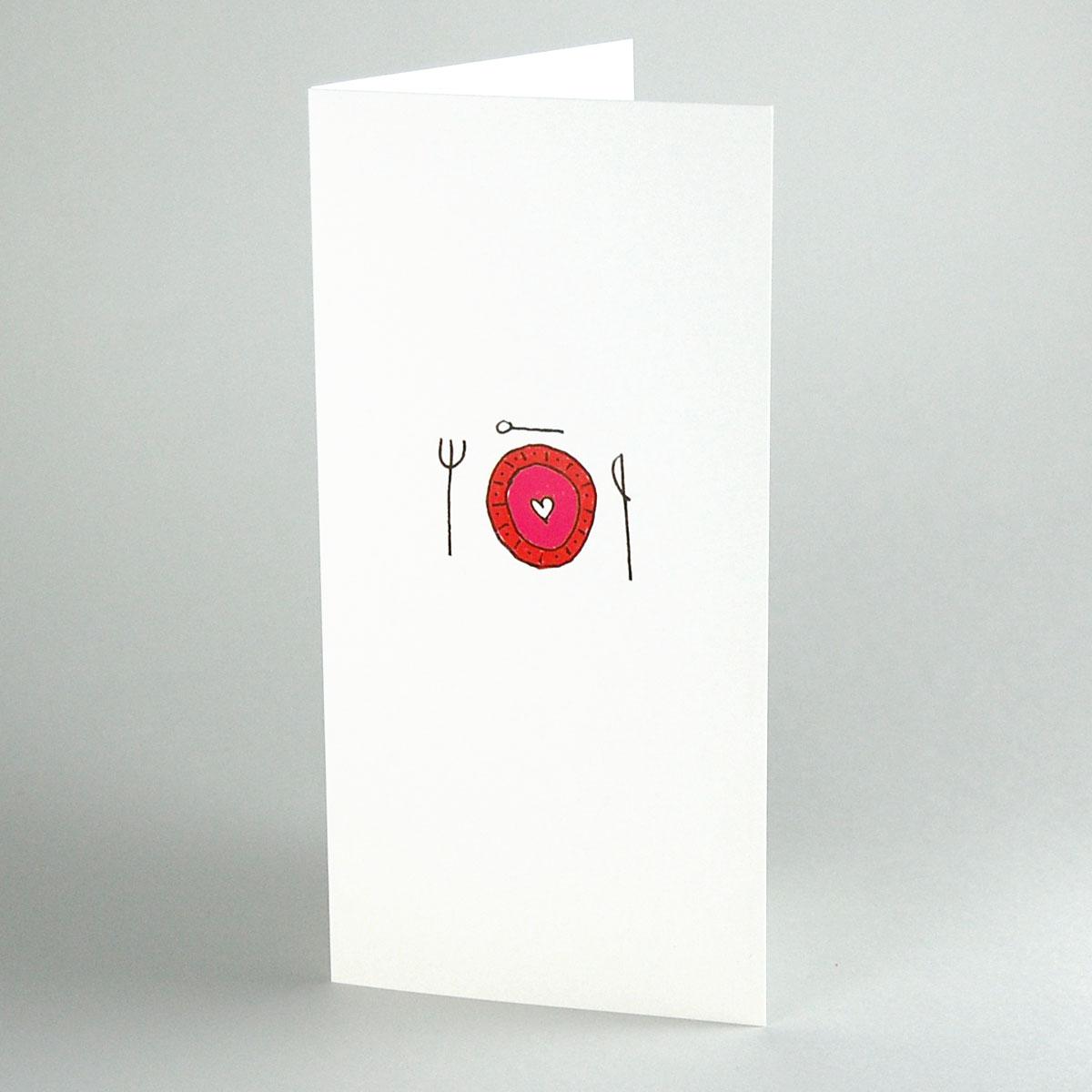 Menükarte: Teller mit Besteck