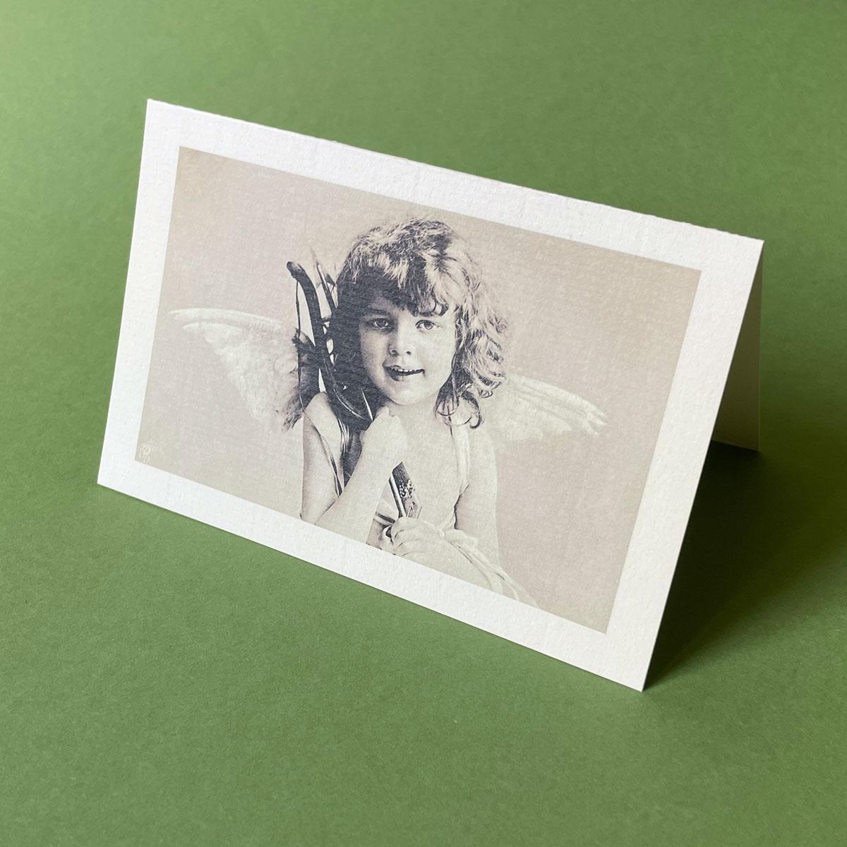 Hochzeitskarte / Glückwunschkarte, historisches Foto: Amor