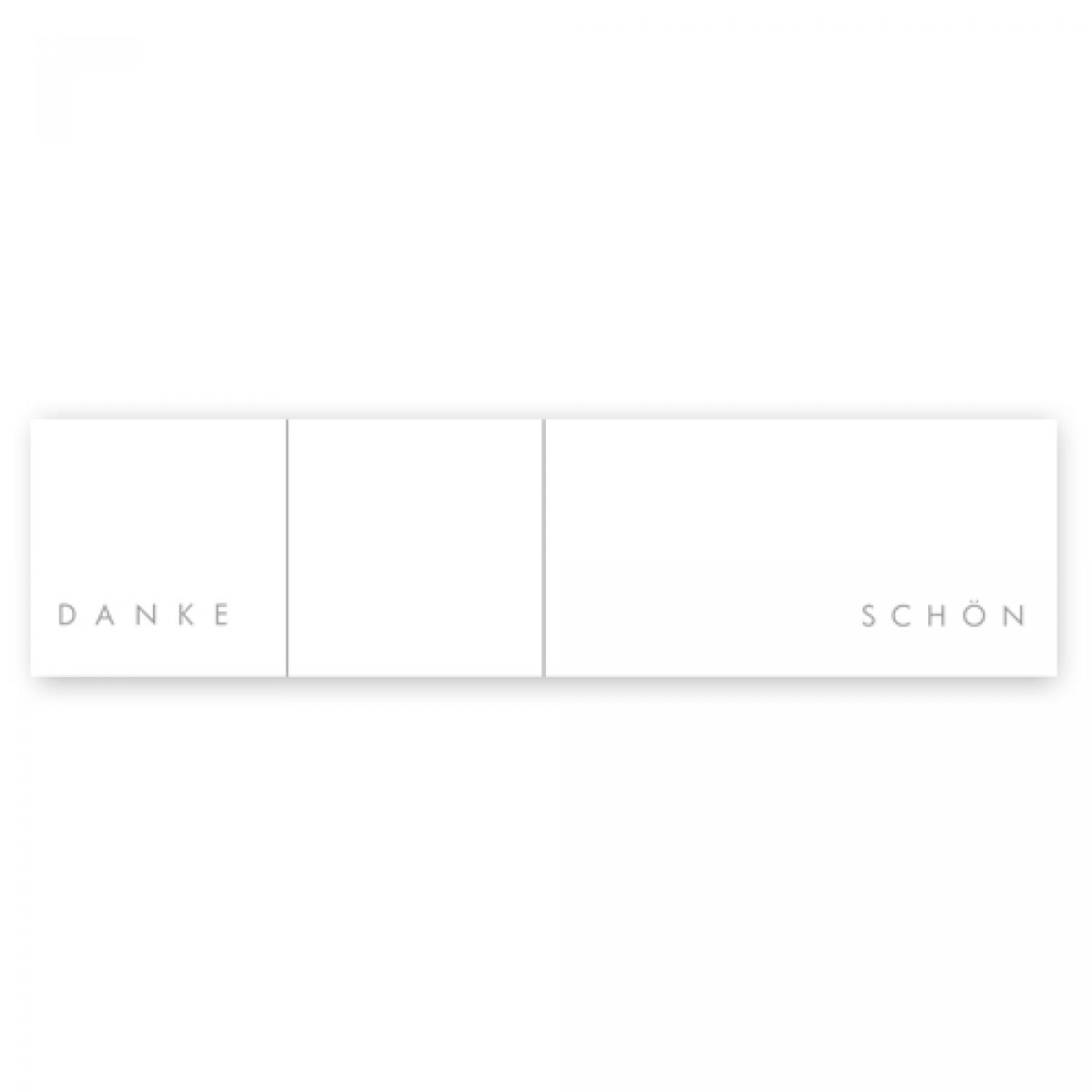 Recycling-Grußkarte: DANKE SCHÖN (silberner Druck)