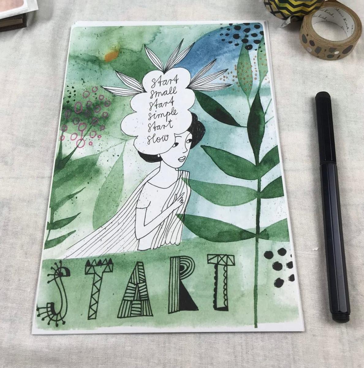 Miniposter / große Postkarten: Set mit 2 x 5 Drucken