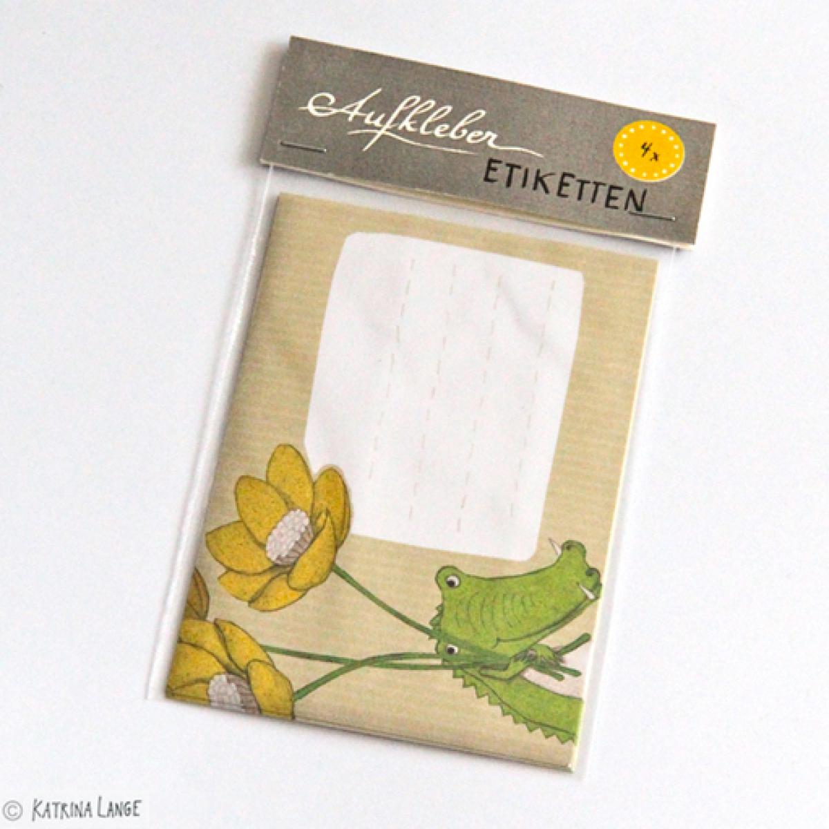 selbstklebendes Namensetikett mit Krokodil