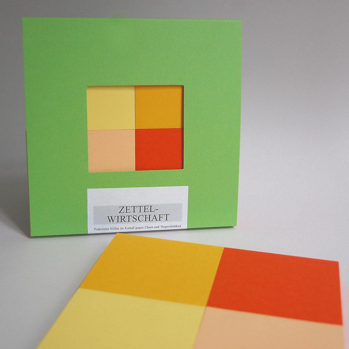 Notizblock: Zettelwirtschaft (Gelbtöne)