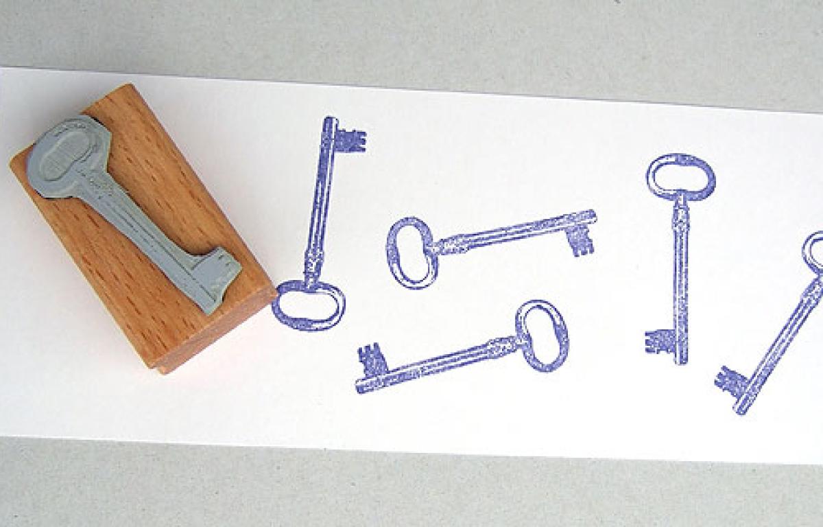susilous Motiv-Stempel: Schlüssel
