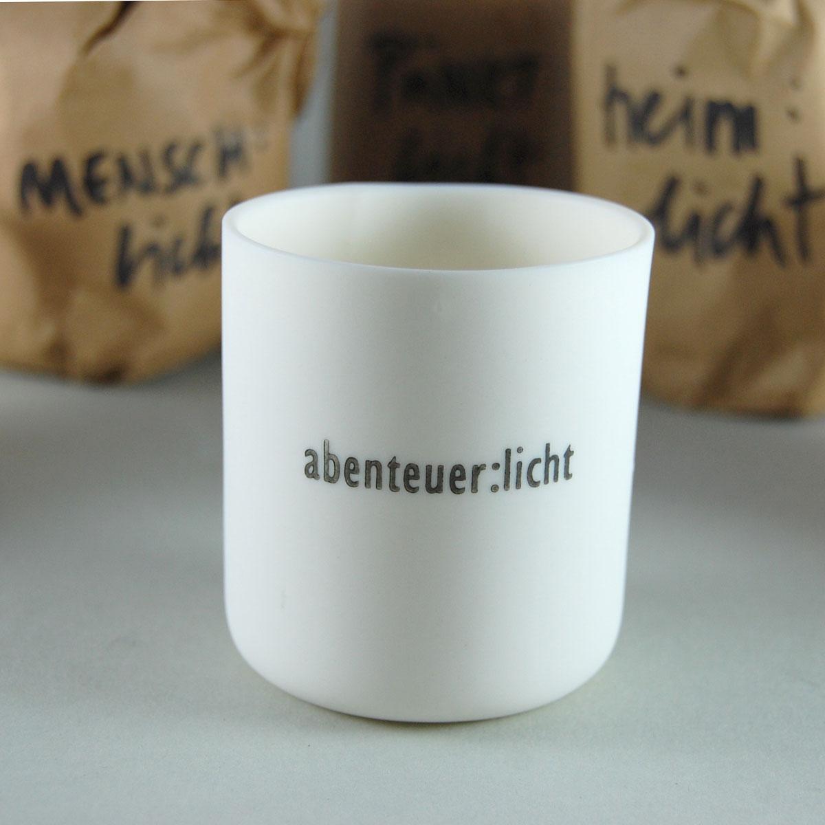 Teelichtbecher: abenteuer:licht