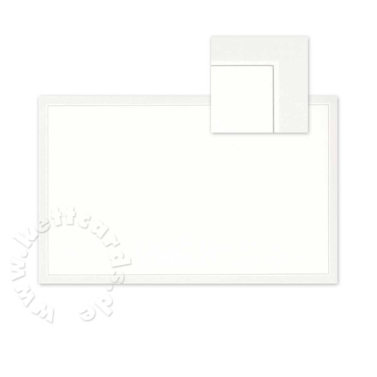 cremeweiße Trauerpostkarte mit Rahmen