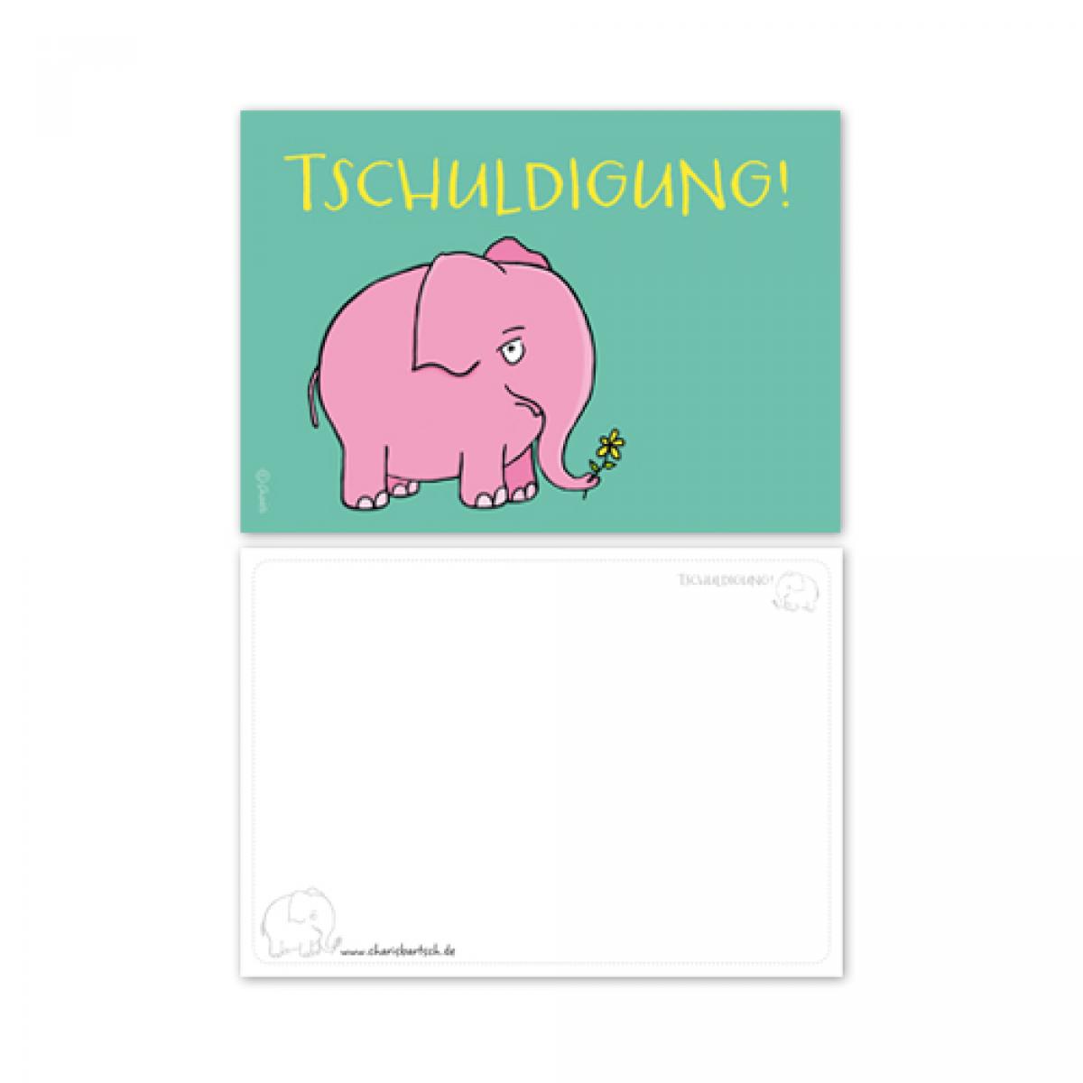 Postkarte zum Entschuldigen: Tschuldigung!