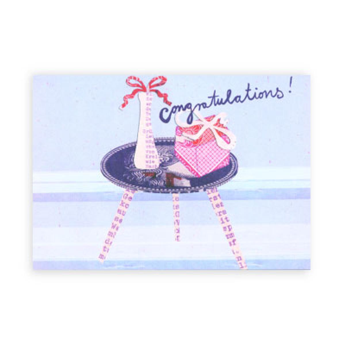 Postkarte in englisch: congratulations!