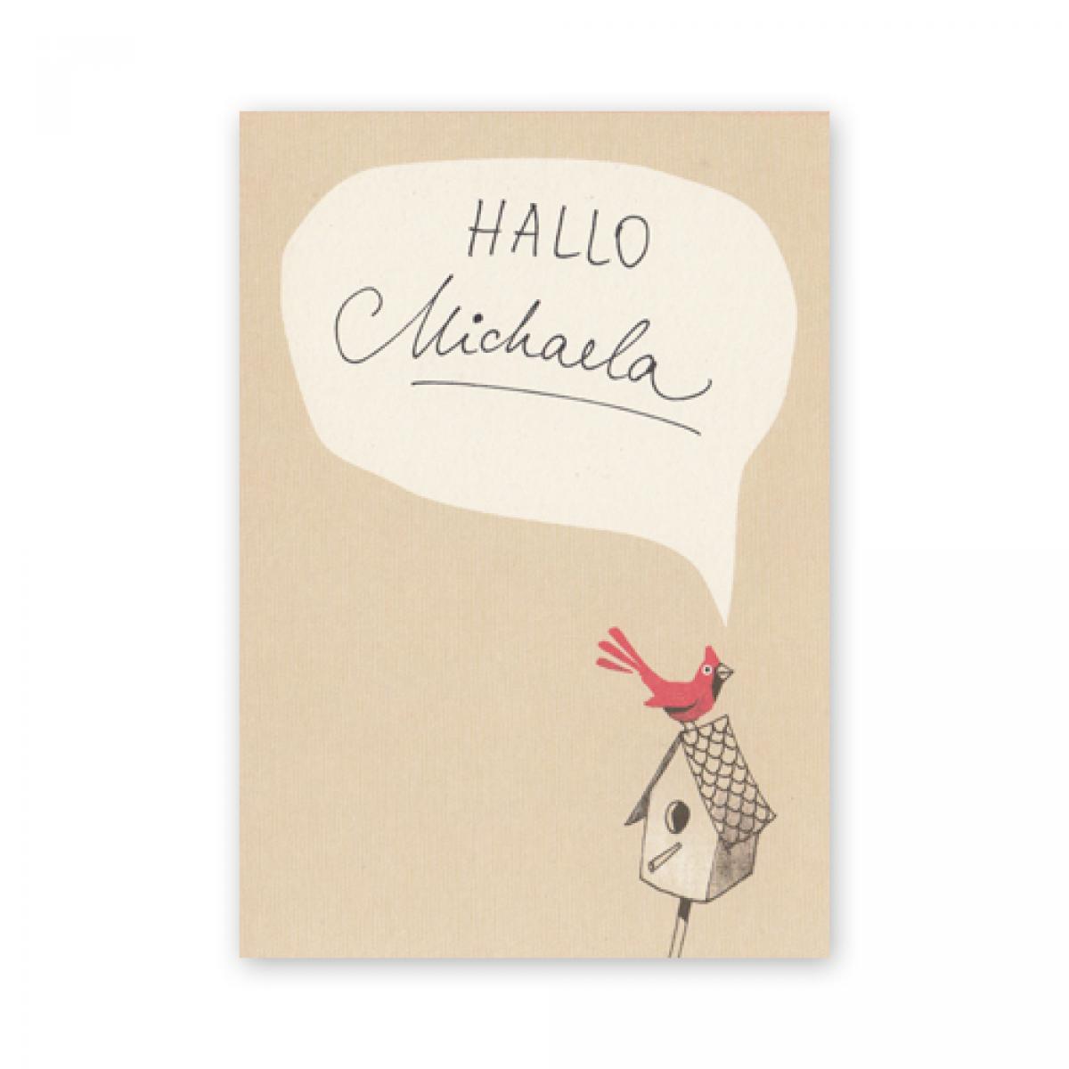 Postkarte: Vogelgruß