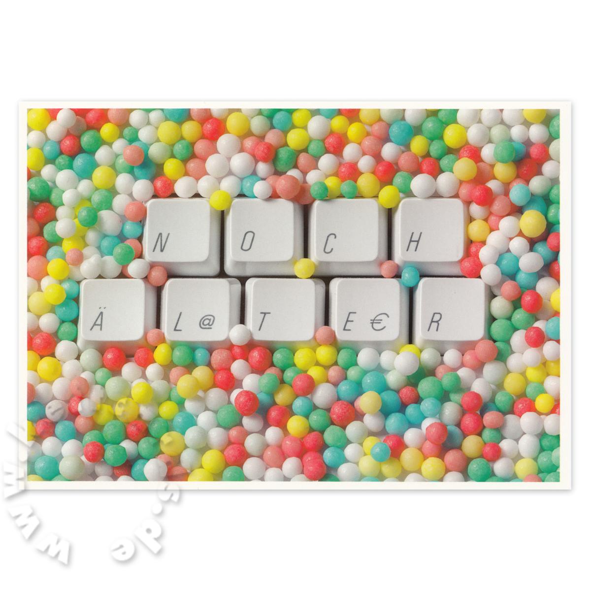 Postkarte zum Gratulieren: NOCH ÄLTER