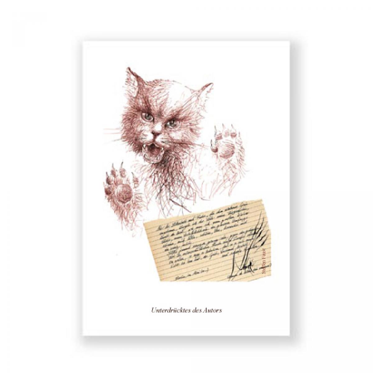 Postkarte: Unterdrücktes des Autors  (E.T.A. Hoffmann)