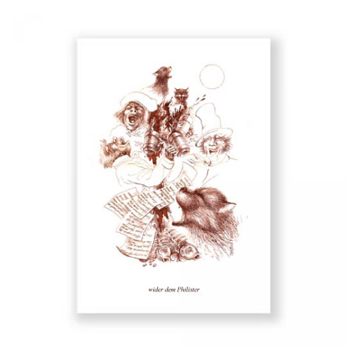 Postkarte: wider dem Philister  (E.T.A. Hoffmann)