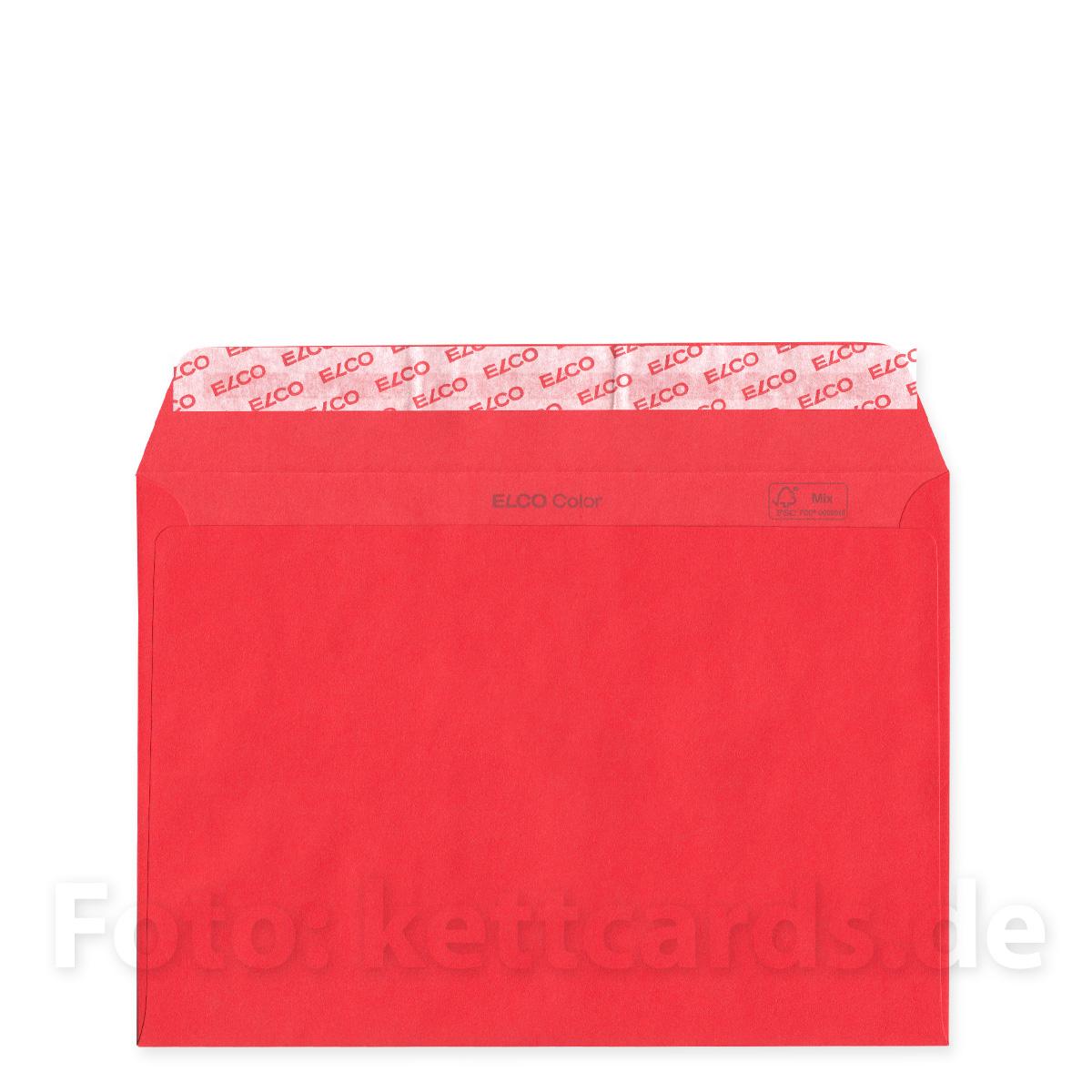 roter, haftklebender Umschlag, DIN C5