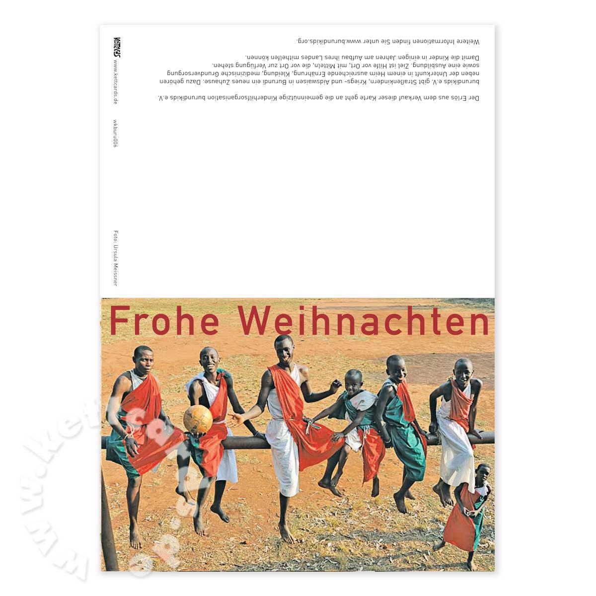 Weihnachtskarte mit Spendenanteil: Fußball