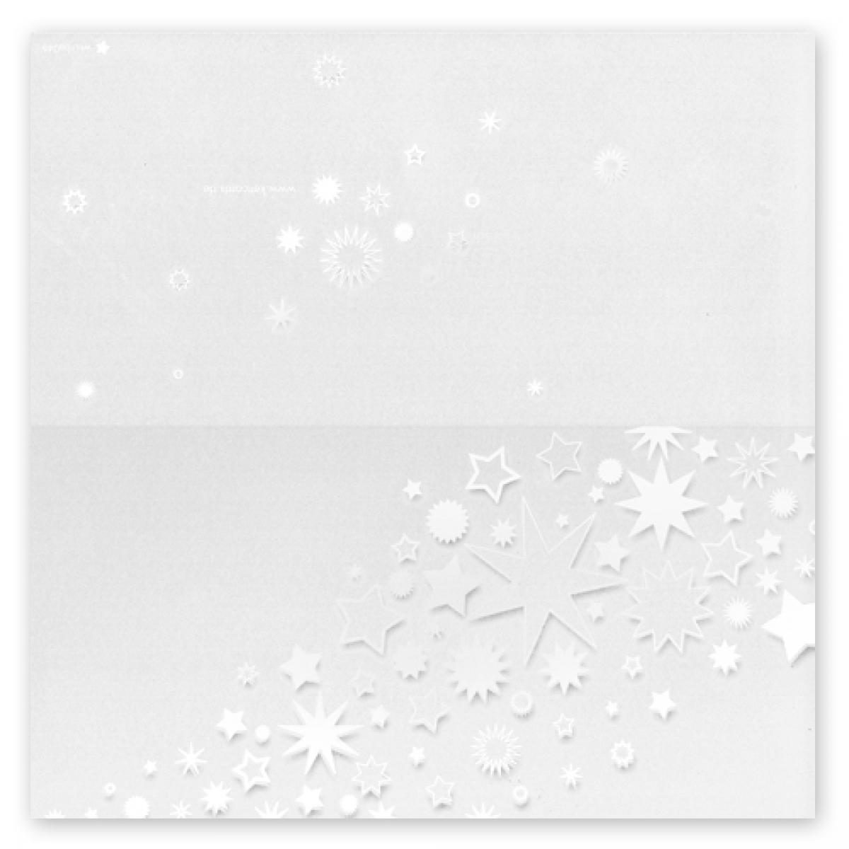 weiße Weihnachtskarte: Sterne