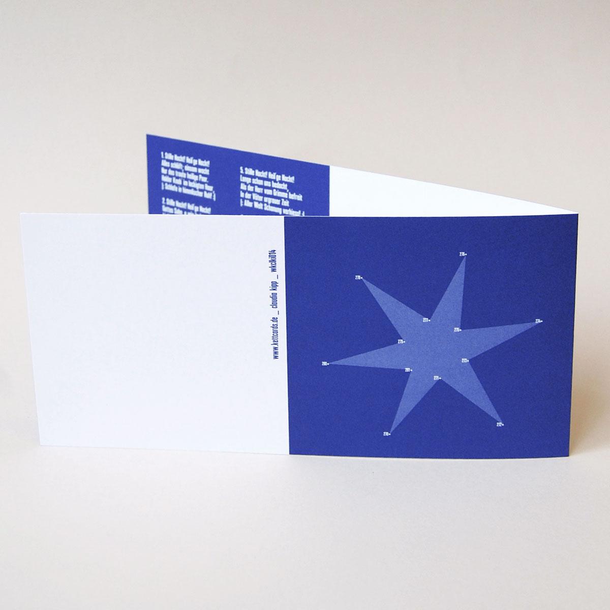 Weihnachtskarte mit Weihnachtslied: Stille Nacht