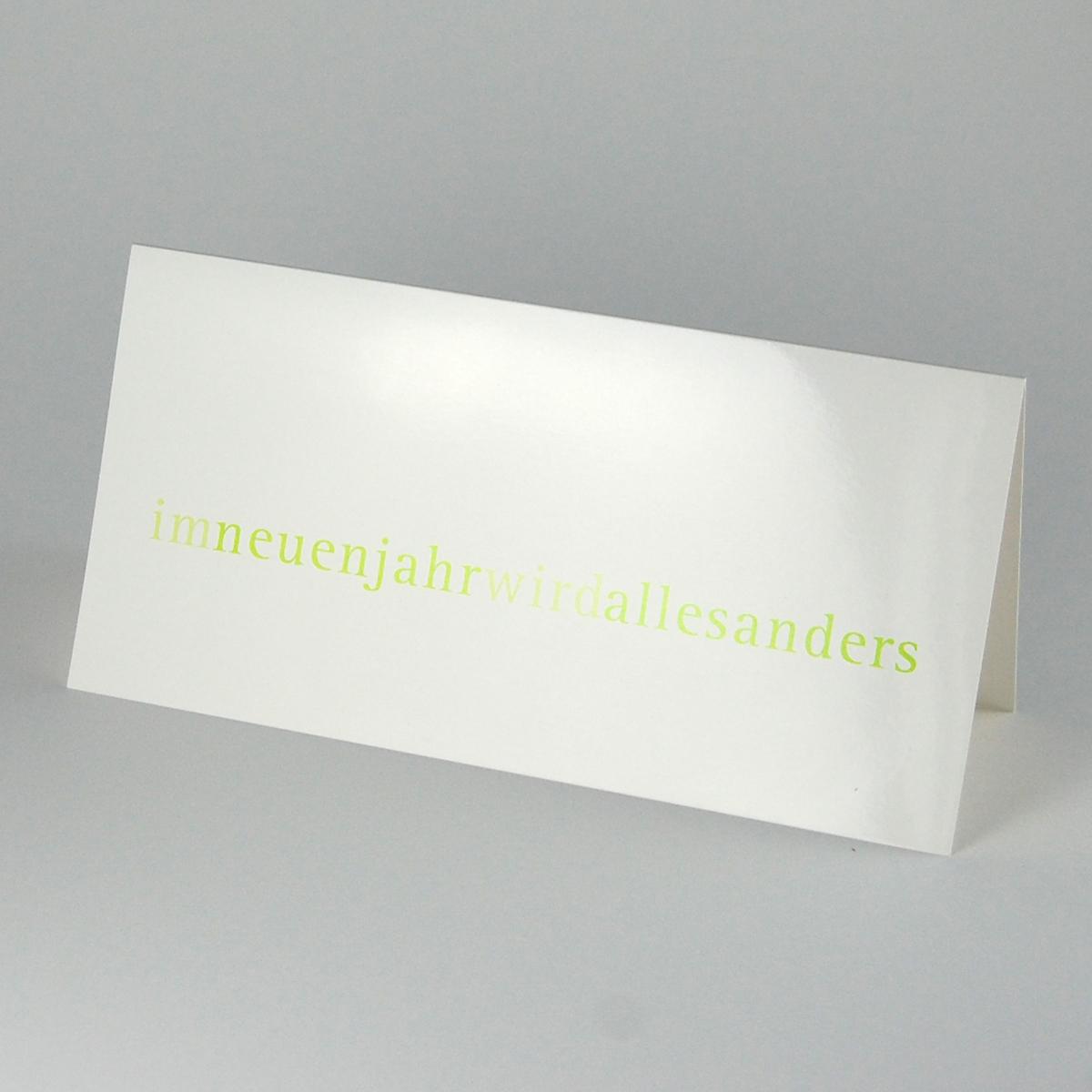 glänzende Neujahrskarte: im neuen jahr wird alles anders