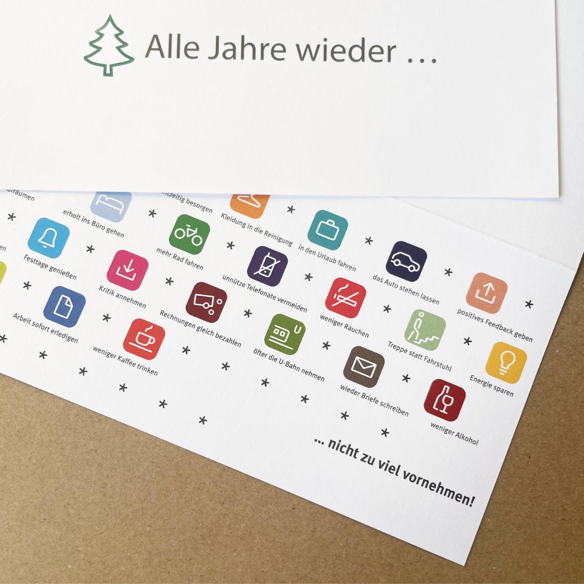 Weihnachtskarte: Alle Jahre wieder ... (Innenseite bunt)