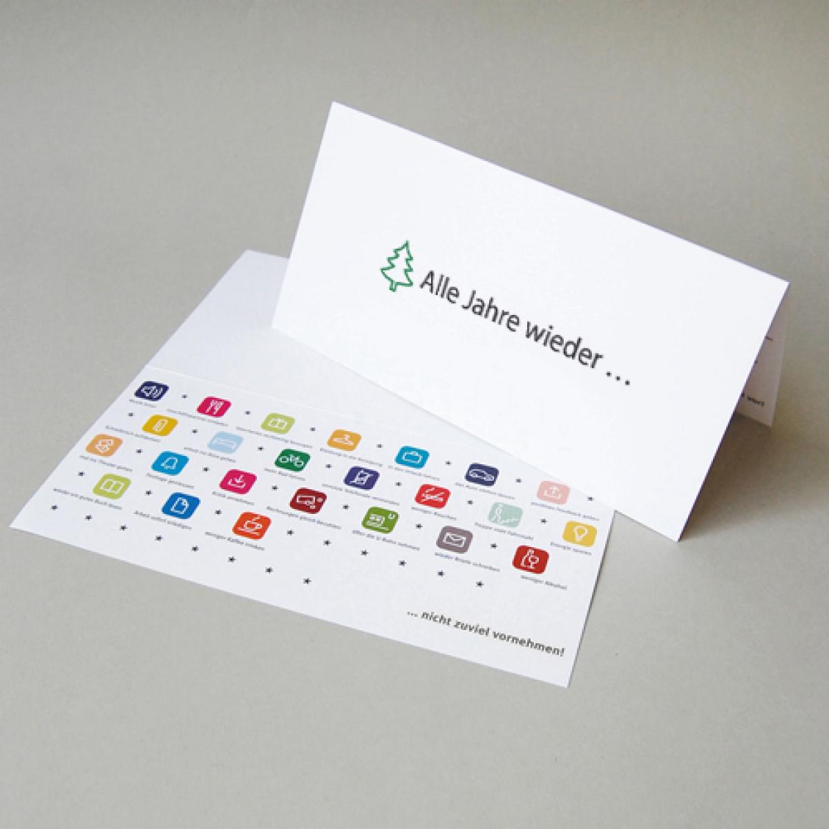 Weihnachtskarte: Alle Jahre wieder ... (Innenseite bunt)