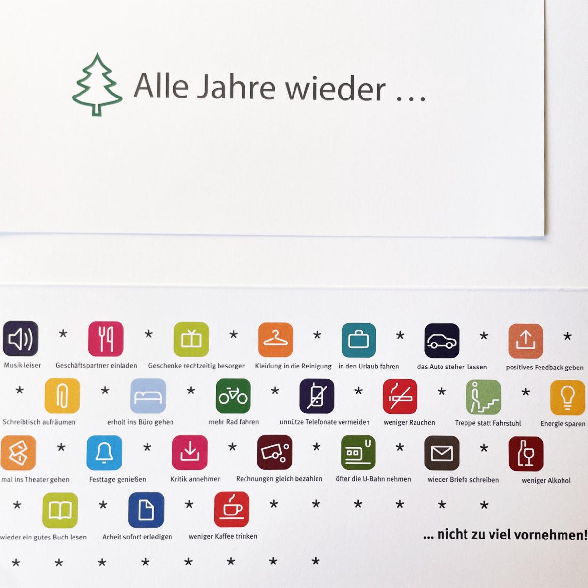 Weihnachtskarte: Alle Jahre wieder ... (Innenseite bunt)