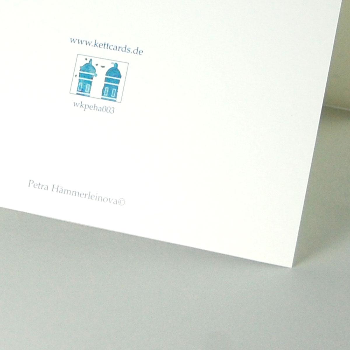 Weihnachtskarte: Münchener Frauenkirche im Schnee