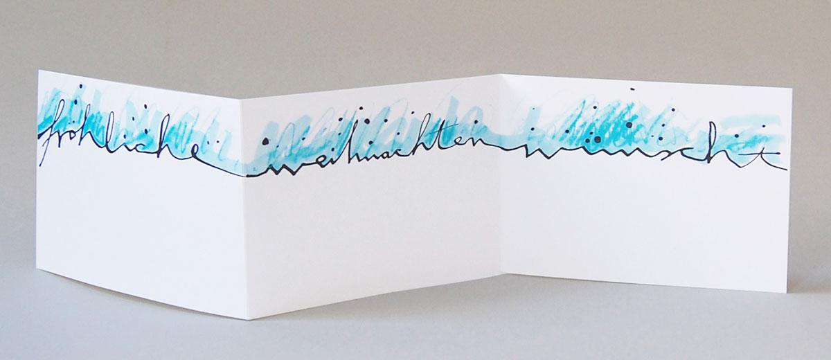 Weihnachtsleporello: fröhliche weihnachten wünscht