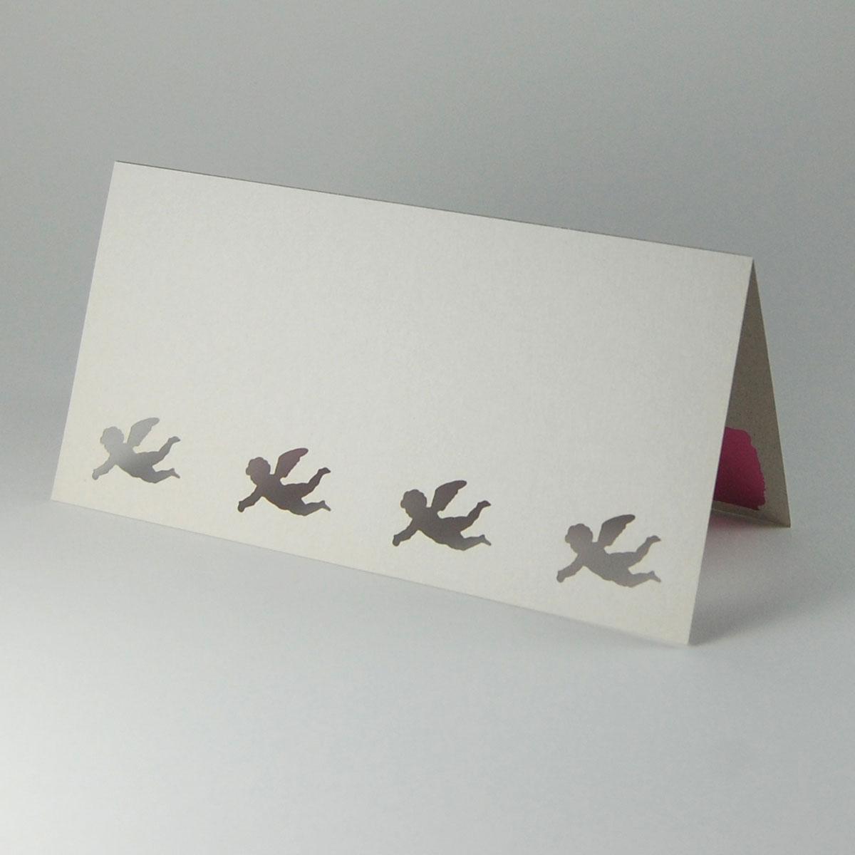 Weihnachtskarte: gestanzte Engelchen