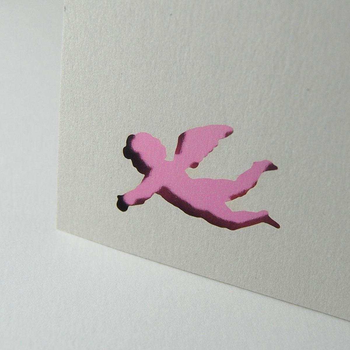 Weihnachtskarte: gestanzte Engelchen