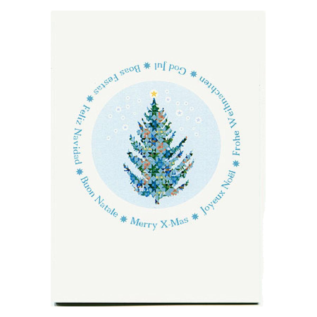 Weihnachtskarte: Boas Festas, Feliz Navidad