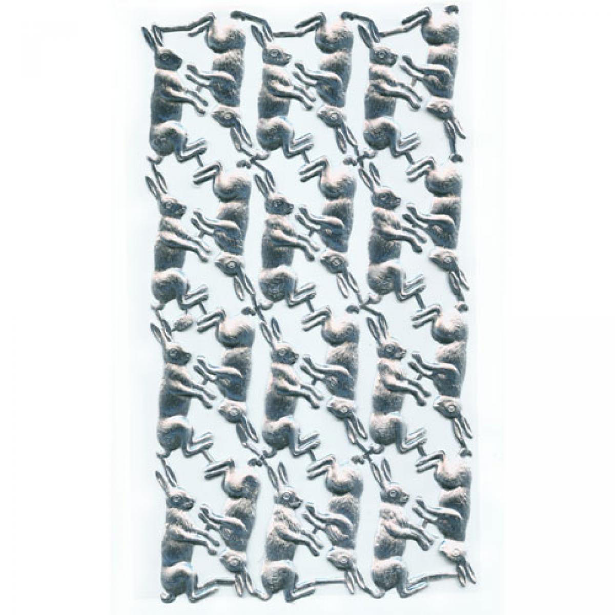 silbernes Glanzbild: Hasen