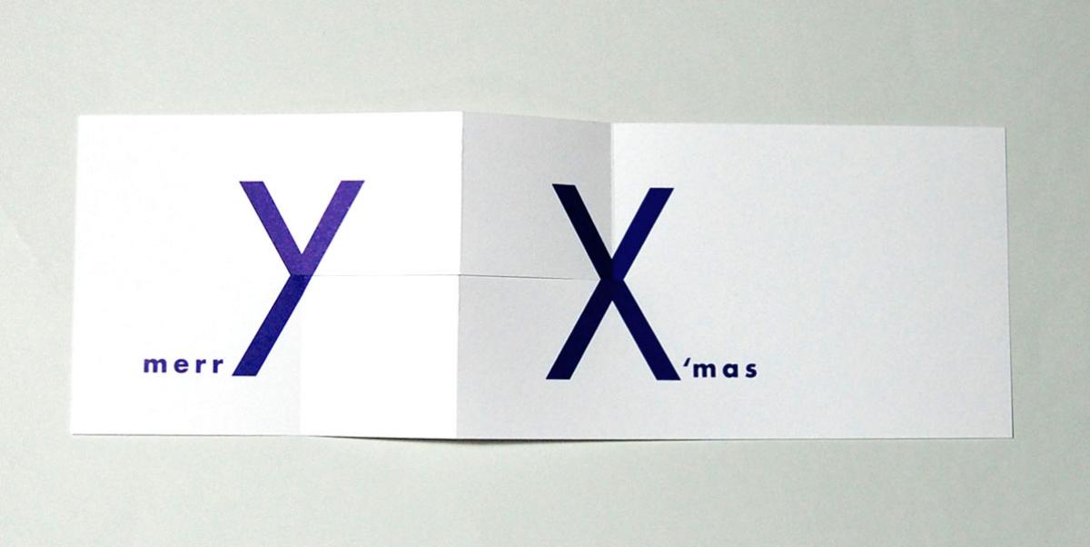 10er Set Designer-Weihnachtskarten mit Umschlägen: merrY X´mas