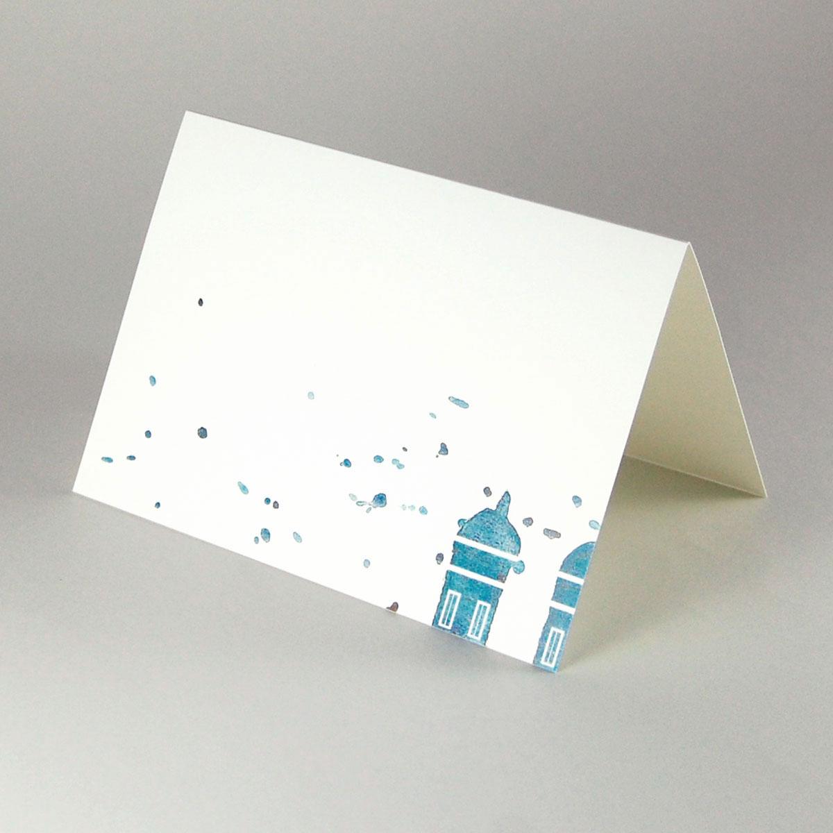 10er Set Weihnachtskarten mit hochwertigen Umschlägen: Münchener Frauenkirche