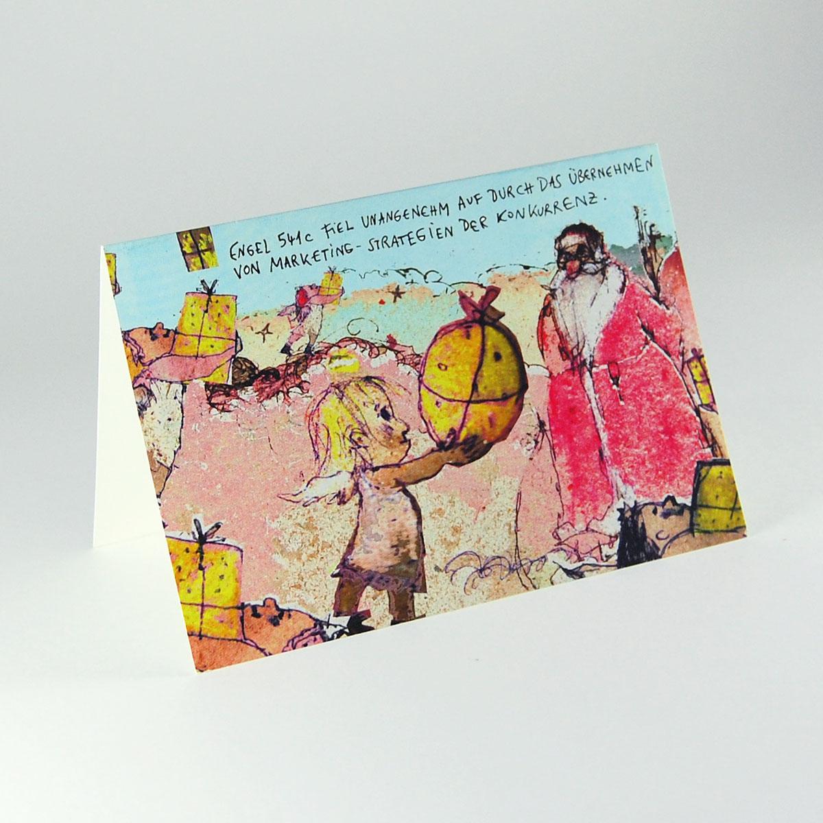 10er Set Karten für Weihnachts- und Ostergrüße (mit gelben Kuverts)