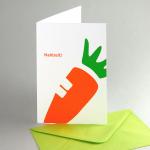 10er Set Osterkarten mit Kuverts: Mahlzeit! (angebissene Karotte)