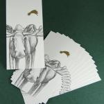 10 Recycling-Weihnachtspostkarten: Elch mit goldenem Stern