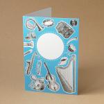 Recyclingkarte: Musikinstrumente + Feld zum Schreiben