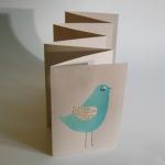 extralange Leporellokarte: Vogel