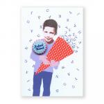 Buttonklappkarte: Schulkind