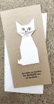 handgemachte Grußkarte: Origami-Katze