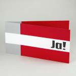 Hochzeitseinladung: Ja!  (Innenseite bedruckt)